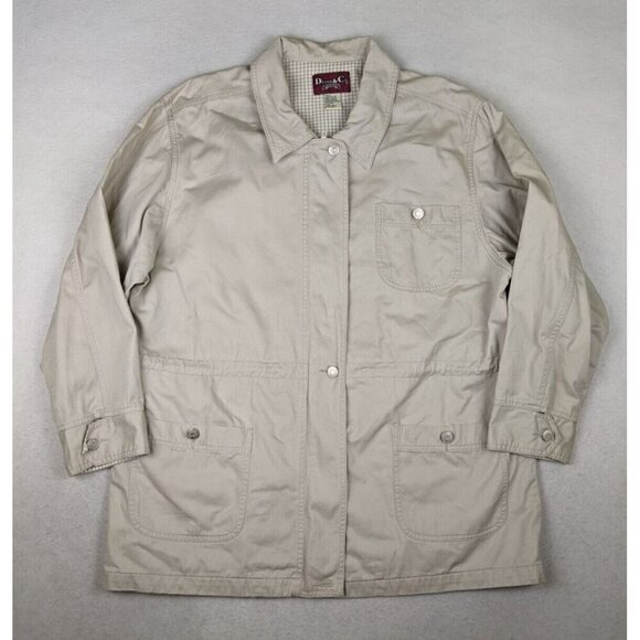 DENIM & CO - WOMEN'S BEIGE KHAKI LIGHTWEIGHT COTTON JACKET - SIZE L - Picture 1 of 11